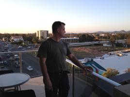 PhotoID:13183, John overlooks the Fitzroy River and city centre