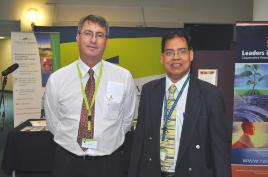 PhotoID:10604, Keynote John Abbott chats with conference chair Professor Gopinath Chattopadhyay 