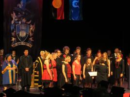 PhotoID:14420, The Savvi Voce singers entertain graduates and guests