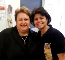 PhotoID:13651, Professor Bronwyn Fredericks with Cindy Nedwich, Aborignal and Torres Strait Islander Workforce Development Officer