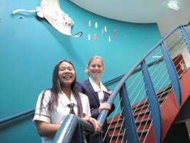 PhotoID:7337, Palisa and Laura at Gladstone Campus