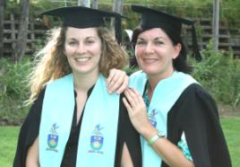 PhotoID:6839, Mother Lisa and daughter Shae celebrate their graduation