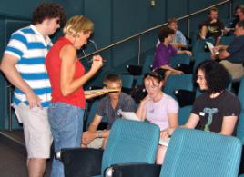 PhotoID:6907, Science students get involved in the role playing exercise