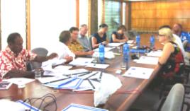 PhotoID:11996, CQUniversity's Steve Noakes (centre left) with leading world researchers on sustainable tourism, tourism and climate change, and natural hazards