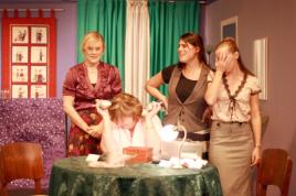 PhotoID:13125, Tegan (left) in a production of Secret Bridesmaid's Business