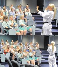 PhotoID:13188, Tiffiny had her audience eating out of the palm of her hand as she demonstrated how to use a palm in self-defence