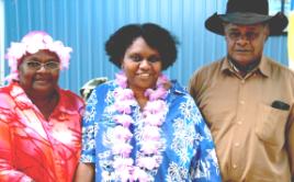 PhotoID:6217, Simone with mother Marlene and uncle Joe Leo OAM - both founding board members for the scholarship foundation