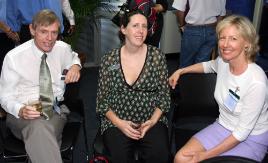 PhotoID:5597, CQU's Management and Human Resources lecturer, Dr Paul Waight, CQU's Community Engagement Coordinator Tamsen Clifford-Banks (centre) and Helen Quaife from the Department of Tourism, Regional Development & Tourism attended the launch of the awards last week.