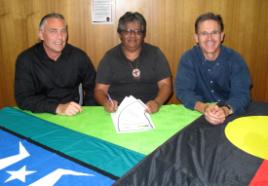 PhotoID:9215, CQUniversity's Dr Will Reimer and Professor Kevin Ronan join with Margaret Hornagold in a joint endeavour to help troubled youths