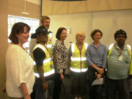 PhotoID:10276, DVC Jennelle Kyd and Prime Minister Julia Gillard with Red Cross Personnel