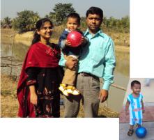 PhotoID:10069, Mohammad in Bangladesh with his wife Shamima Moazzem and son Aayan Tausiq Arif, who is also pictured sporting an Argentinian soccer uniform