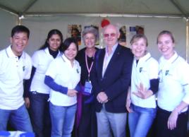 PhotoID:6078, Professor Rickard and wife Veronica with our stall helpers