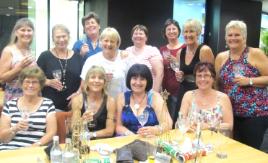 PhotoID:11735, Scottvale Park Relay for Life team members celebrate and plan for the 2012 event. Rear - Kaye Kidd, Ingrid McLoughlin, Julianne Crawford, Lyndee Bollington, Sue Evans, Leslie Walker, Marg Wills, Paula Buchholz. Front - Jean Assay, Bernice Dei Rossi, Carole West, Denise Brown. 