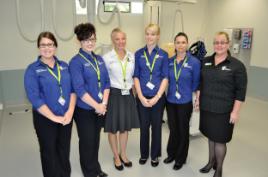 PhotoID:10881, Students at the official opening included L-R Brittany Driscoll, Grainne Vaughan, Karen Kemp, Demi Phelan and Catherine Jacquier, with staff member Kelly Spuur 