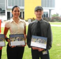 PhotoID:12238, CQUni Mackay students Phoebe Vannoort and Sam Davis have received bursaries from Mackay Regional Council