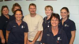 PhotoID:8915, Nursing function participants Back L-R:  Wendy Laffy, Wendy Kildey, Leonard Tyrrell, Jessica Wriede, Monique Jensen and Front L-R: Nora Clifford and Susan Graham