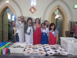 PhotoID:14147, CQUniversity staff and students in Sydney help out feeding the homeless. 