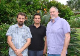 PhotoID:14221, Oscar Santiago (centre) with Ben Kele (left) and Jim Kelly from Arris Water