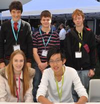 PhotoID:12620, Participants in the GECon Junior Delegate Program (clockwise from top): Ben Driscoll, Matthew Stanke, Mathew Pearce, Enoch Pun and Jessica Kahl