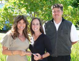 PhotoID:5698, Discussing the scholarship are (from left)  Helen Thumpkin (GPNL), Amie Anastasi (CQU) and Dr Pierre Viljoen (CQU)