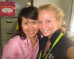 PhotoID:6751, Erin Latham meeting one of the Thai nurses