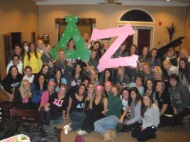 PhotoID:12982, Bridget with her sorority in the USA