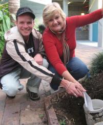 PhotoID:4639, Jason Fagg and Marg Monteith with the time capsule