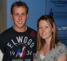 PhotoID:4870, Student mentors Chris McConochie (left) and Allison Casey (right) attended the Mentor presentation evening at CQU Mackay