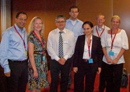 PhotoID:6298, CIYA members (front) Mario Ferrer (CQUniversity Australia), Aino Kianto (Lappeeranta University of Technology, Finland), Ricardo Santa (CQUniversity Australia), Carmen Kobe (ETH Swiss Federal Institute of Technology, Zurich, Switzerland), Astrid Heidemann Lassen (Center for Industrial Production, Aalborg University, Denmark). Back row:  Rick Middel (University of Twente, the Netherlands) and Bjrge Laugen (Stavanger University, Norway) 