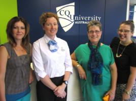 PhotoID:14387, SafeWork SA Senior Project Officer (Safe Communities) Meegan Brotherton (white shirt) with L-R Dr Sophia Rainbird, Assoc Prof Verna Blewett and Dr Jessica Paterson