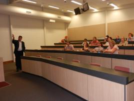 PhotoID:13490, CQUniversity staff hear plans for the proposed Mackay Regional Sporting Precinct from CQUni Mackay Head of Campus Professor Pierre Viljoen. 