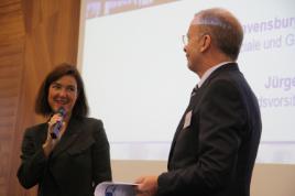 PhotoID:13579, Conference convenor Professor Karin Reinhard and Jrgen Mossakowski , the CEO CHG Meridan Deutsche Computer Leasing