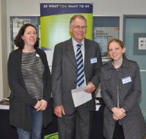 PhotoID:11033, L-R Tamsen Clifford-Banks, Assoc Prof Alan McPhail and Columbine Killingly