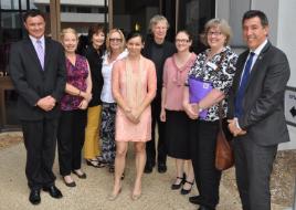 PhotoID:13558, Symposium speakers and organisers L-R Rod Camm, Janet Dibb-Leigh, Associate Professor Bobby Harreveld, Dr Ros Cameron, Dr Susan Kinnear, Dr Gavin Moodie, Associate Professor Kristy Richardson, Sue Fergusson and Nik Babovic