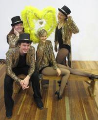 PhotoID:9712, L-R Students Chloe Jordan, Michael Donnellan, Aleesha Darr and Ashleigh Rowe try out some of the costumes which featured in the BPA's first shows