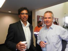 PhotoID:13615, Jeffrey Castellas (Mackay Clean Tech Cluster), Greg O'Connor (Enterprise Connect). 