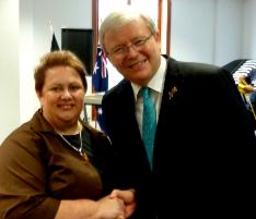 PhotoID:14023, Prof Bronwyn Fredericks and the Hon. Kevin Rudd