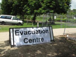 PhotoID:10232, The CQUniversity's Sports Complex has been transformed into Rockhampton's Evacuation Centre.