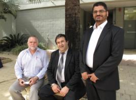 PhotoID:7270, C Management Services GM Commercial Operations Geoff Wessling, with Dr Ali Abusalem (UAE Embassy Academic Advisor) and Nihad Khalil (International Group of Educational Consultancy)