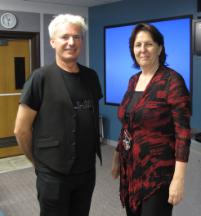 PhotoID:12533, Professor Brenda Happell welcomes Eddie McCann from Ireland