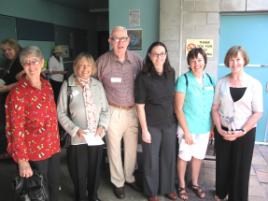 PhotoID:10642, Forum participants included L-R U3A member Jeanette Finlayson, documentary maker Liz Huf, artist Brian Kehoe, writer Dr Lynda Hawryluk, PhD student Janene Carey and author Dr Sandra Arnold 