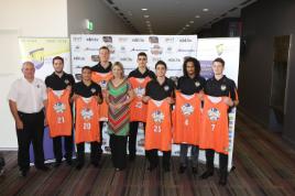 PhotoID:14125, The CQUniversity Cairns Taipans Academy team at the official launch last year. 