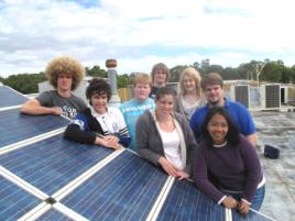 PhotoID:7348, First-year Engineering students planning their involvement in QREX include (left to right) Carl Harch, Ben Thomson, Richard Lewis, Aiden Smout, Brooke Lane, Madona Jones and Thaisa Mae Dinamling, with lecturer Llewellyn Mann (second from right in dark blue)