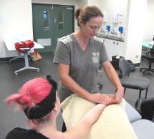 PhotoID:14337, Margit Nezold takes part in a practical session on Rockhampton Campus