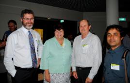 PhotoID:11675, L-R Pro Vice-Chancellor  and Gladstone Campus Head, Chad Hewitt with Maxine Brushe (Gladstone Regional Council), Jeff Krause (Fitzroy River & Coastal Catchments) and Zobaidul Kabir (CEM)