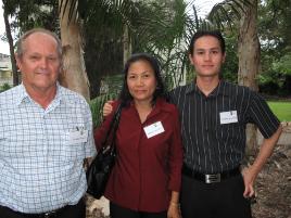 PhotoID:8656, Prize-winning IT student Andrew Brockhurst with proud parents Les and Marivic