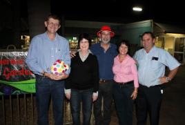 PhotoID:13619, CQUniversity Operations Manager Cr Gai Sypher (second from left) with Don Burke and other VIP guests at the expo. 