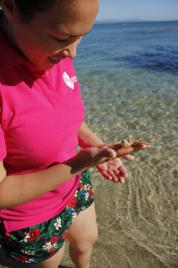 PhotoID:12550, Mallory enjoys North Keppel Island's environment