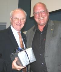 PhotoID:7476, Bundaberg Advisory Committee Chair Phil Ainsworth OAM farewells Professor Rickard