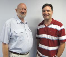 PhotoID:10466, Professor Phillip Clift congratulates Dr Matthew Rockloff